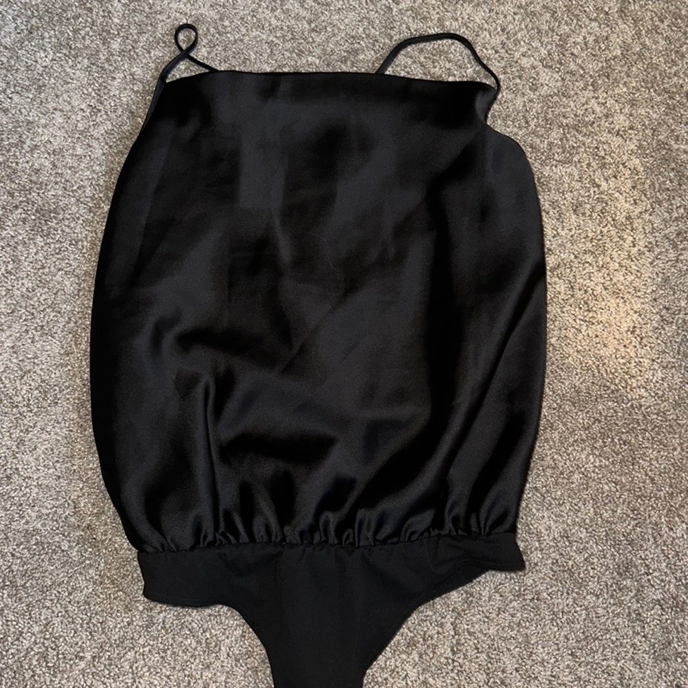 Black Satin Body Suit